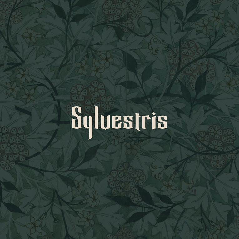 text reading Sylvestris over a floral background
